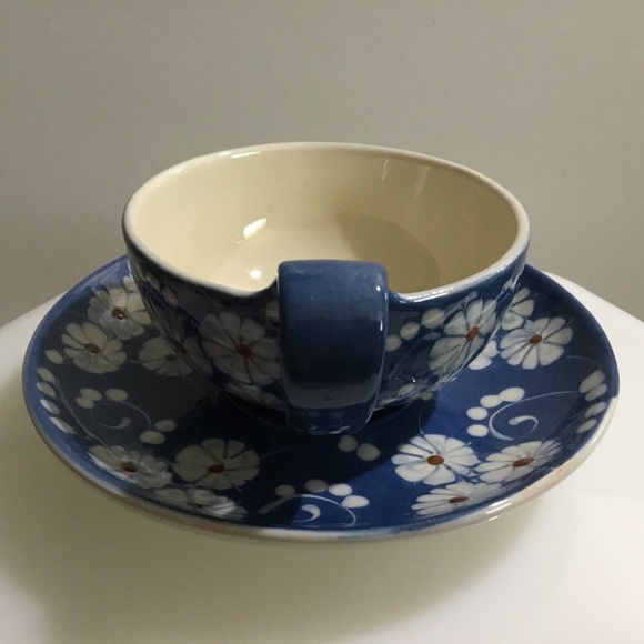 RARE ANTIQUE HAK Denmark 🇩🇰 pottery ‘Marguerit’ or Margueritte’ pattern trio - Picture 6 of 16